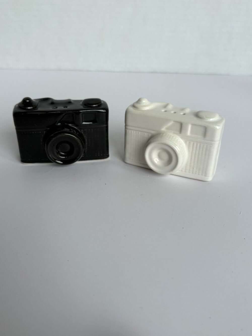 Vintage Ceramic Camera Salt and Pepper Shakers